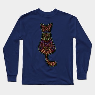 Mandala Cat mute rainbow colours Long Sleeve T-Shirt